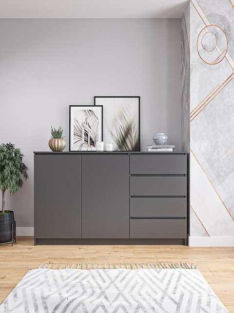 Комод Мори МК 1600.1, Графит. Фото 1