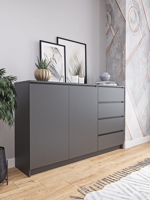 Комод Мори МК 1600.1, Графит. Фото 3