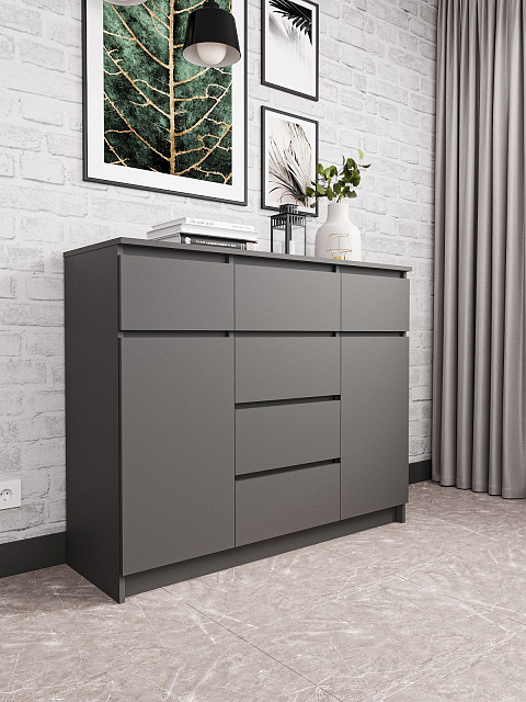 Комод Мори МК 1200.4, Графит. Фото 3