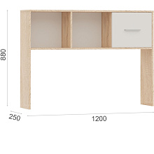 Полка-надставка «Стелс» 120, Дуб сонома/белый от магазина Мебельный дом