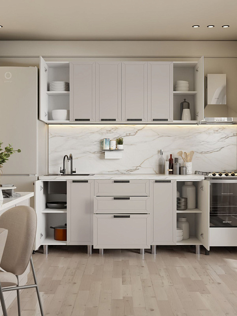 Кухонный гарнитур «Лилия» 1,8м, кашемир. Фото 2