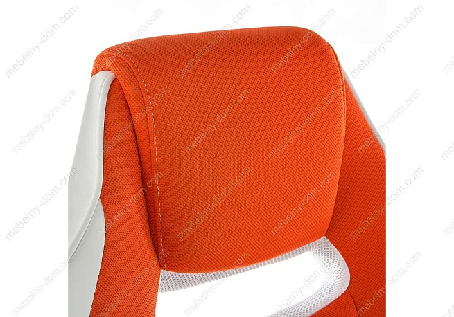 Компьютерное кресло Gamer белое / оранжевое. Фото 5