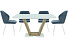 Обеденная группа (Стол Торонто и 4 стула Вермут), синий. Фото 2