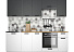 Кухонный гарнитур «Ника» Нео 2,4м с вытяжкой, Антрацит/Белый. Фото 1