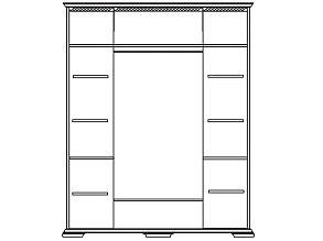Шкаф для одежды «Лика» ММ 137-01/04Б, медовый дуб от магазина Мебельный дом
