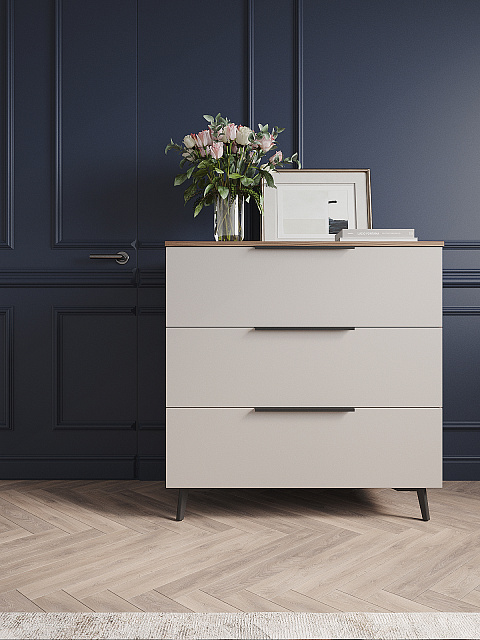 Комод Роза 900 Ройс, бежевый скин. Фото 2