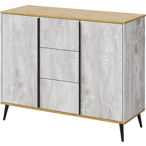 Комод «Саванна» КМК 0973.16, бетон пайн светлый/дуб наварро. Фото 1