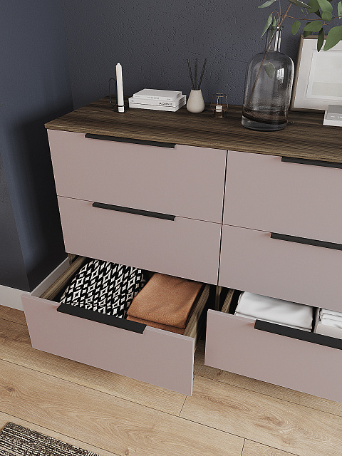 Комод Роза 1300 Ройс, пудра скин. Фото 4