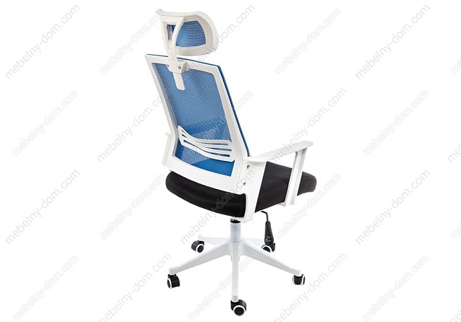 Компьютерное кресло Dreamer белое / черное / голубое. Фото 2