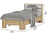 Кровать «Хелен» КР-01 90x200, белая/дуб крафт золотой. Фото 2