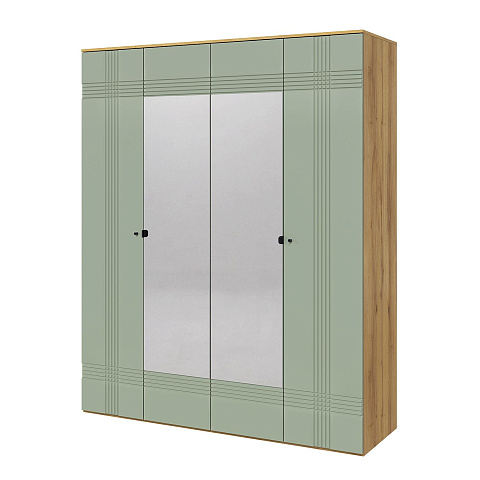 Шкаф Вега Саксония 180, серо-зеленый. Фото 1
