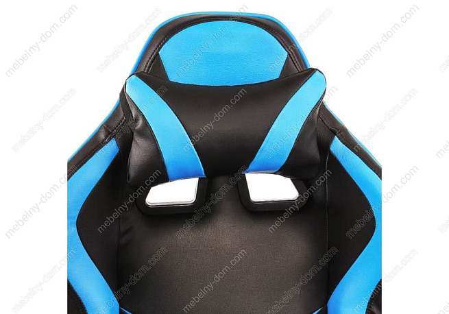 Компьютерное кресло Racer черное / голубое. Фото 5