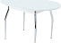 Стол «Ривьера» круг, стекло белый, опоры хром. Фото 7