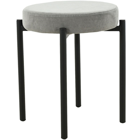 Табурет «Кампо», велюр Вивальди 07, каркас черный. Фото 2