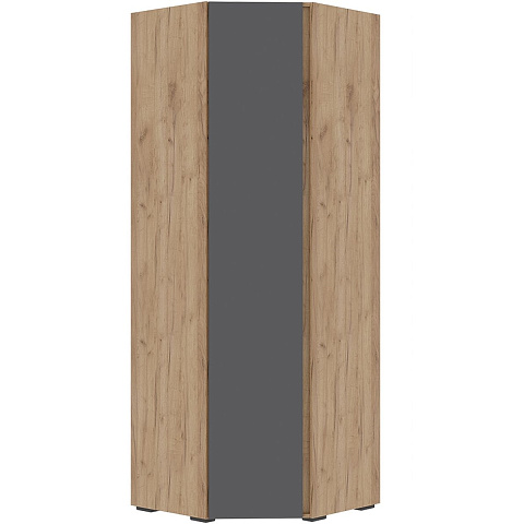 Шкаф «Хелен» ШК-04, графит/дуб крафт золотой. Фото 1