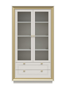 Шкаф с витриной «Прато» 2дв, зефир/миндаль от магазина Мебельный дом