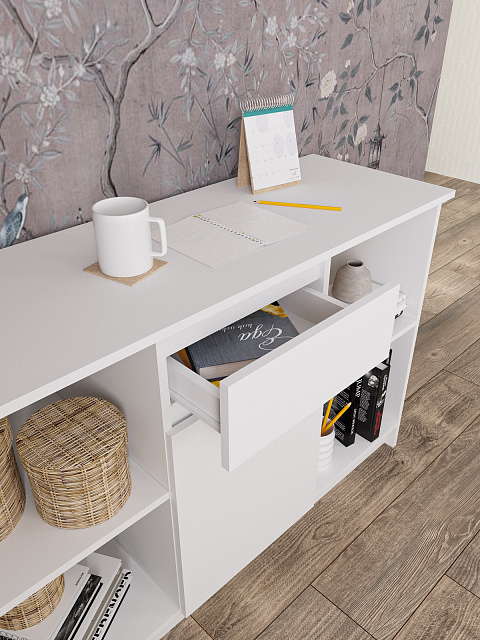 Тумба Мори ТВ МТВ 1204.1, Белый. Фото 5