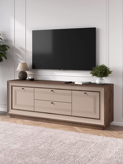 Тумба «Прато» 180, таксония шоколад/кофе с молоком. Фото 4