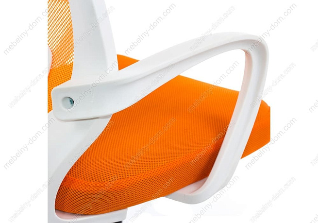 Компьютерное кресло Ergoplus белое / оранжевое. Фото 7