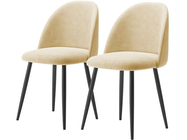 Комплект стульев «Лео» 2шт, Бренди 37, каркас черный. Фото 1