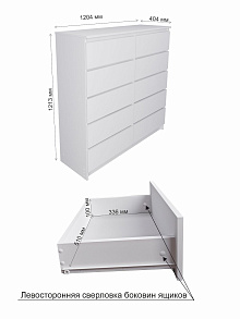 Комод Мори МК 1200.10, Графит от магазина Мебельный дом