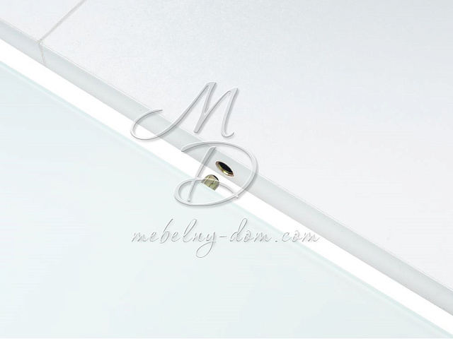 Стол Leset Морон, металл белый, стекло белое. Фото 10
