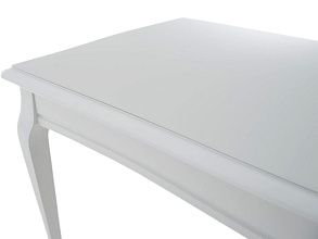 Стол «Кабриоль» 120x80 GLASS белый, эмаль белая от магазина Мебельный дом