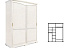 Шкаф-купе для одежды «Лика» ММ 137-01/02РБ, белая эмаль. Фото 2