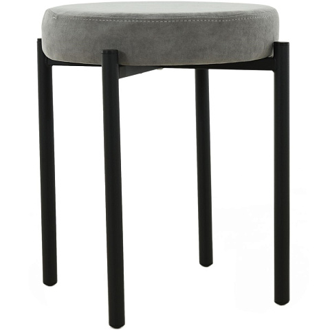 Табурет «Кампо», велюр Вивальди 07, каркас черный. Фото 1