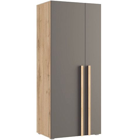 Шкаф «Виллитус» М1 2д, Дуб вотан/Графит. Фото 1