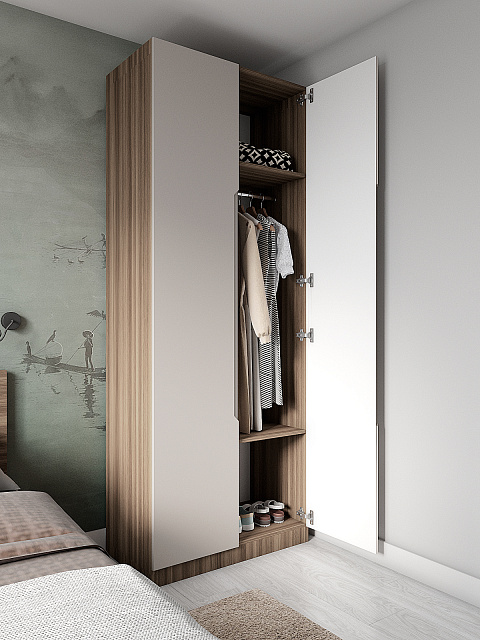 Шкаф Роза 900 Тренто, бежевый скин. Фото 4