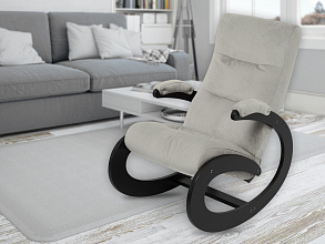 Кресло-качалка «Экси», венге, Verona Light Grey от магазина Мебельный дом
