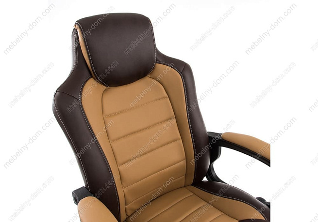 Офисное кресло Kadis коричневое / бежевое. Фото 5