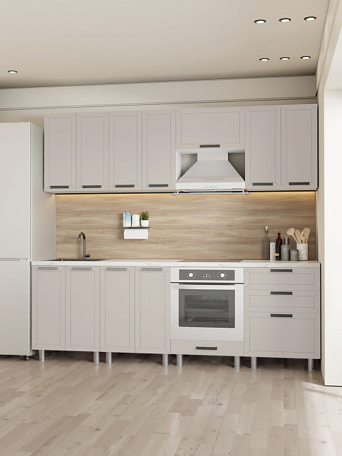 Кухонный гарнитур «Лилия» 2,4м, кашемир. Фото 2