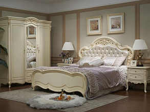 Кровать «Милано» 8802-С 180, слоновая кость от магазина Мебельный дом
