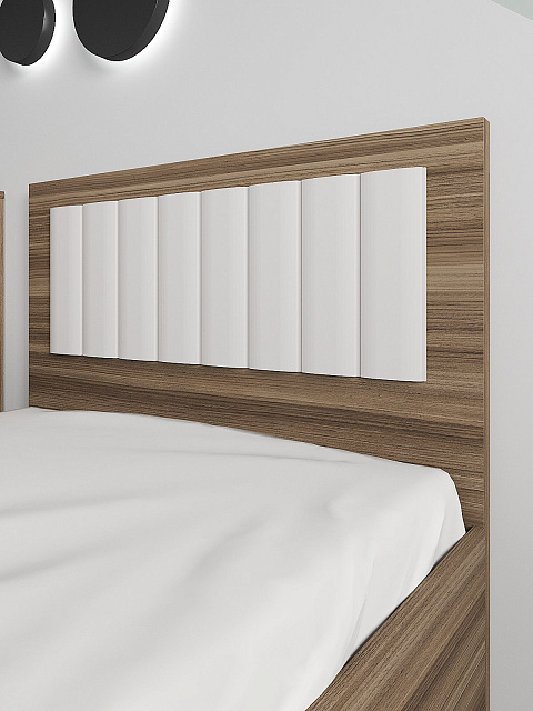 Кровать Роза 90x200см, белый скин. Фото 4