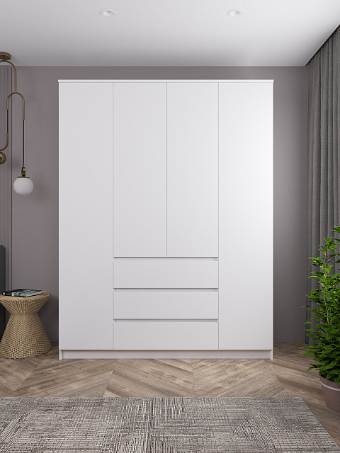 Шкаф Мори МШ 1600.1, Белый. Фото 1