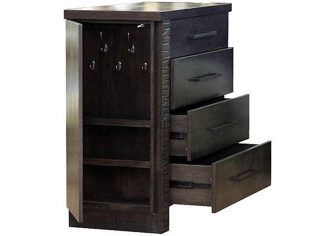 Комод высокий «Роберта» 3955-4CD Dark Wenger. Фото 2