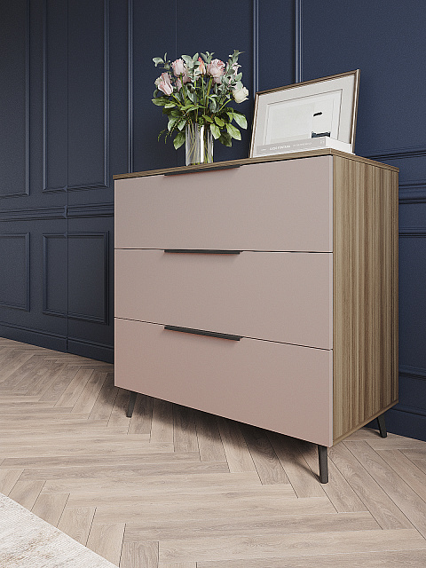 Комод Роза 900 Ройс, пудра скин. Фото 1