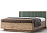 Кровать «Герта» 1Р с п/м КМК 0979.29 160x200см, дуб канзас/зеленый матовый. Фото 1