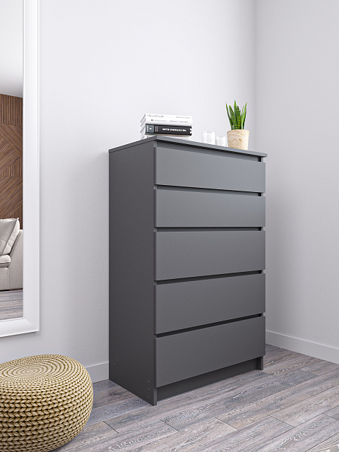 Комод Мори МК 700.5, Графит. Фото 2