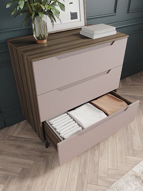 Комод Роза 900 Тренто, пудра скин. Фото 4