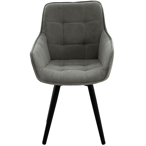 Стул «Торрес», велюр Бренди грей, каркас вращения черный. Фото 5