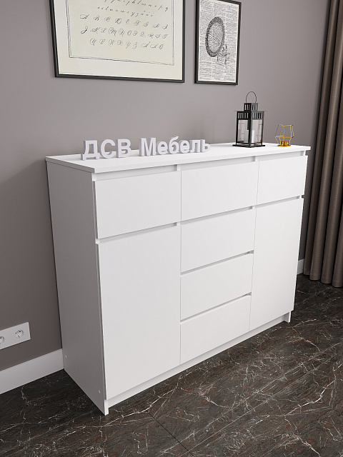 Комод Мори МК 1200.4, Белый. Фото 2