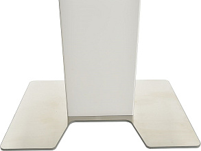 Стол «Тайбэй» стекло OPTI белое, каркас белый от магазина Мебельный дом