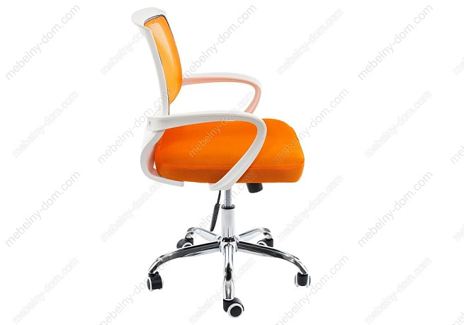 Компьютерное кресло Ergoplus белое / оранжевое. Фото 3