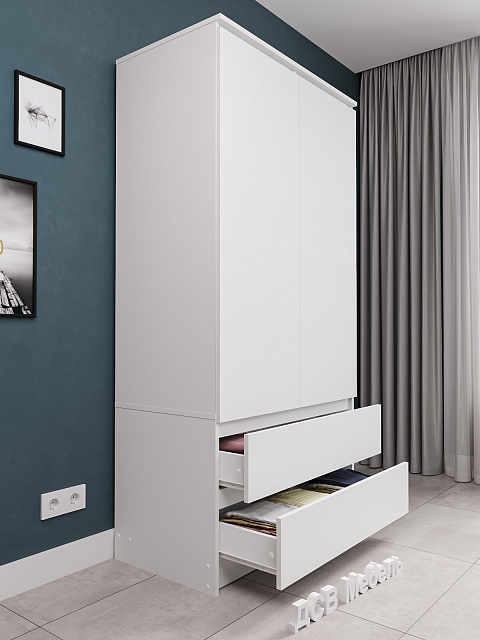 Шкаф Мори МШ 900.1, Белый. Фото 6