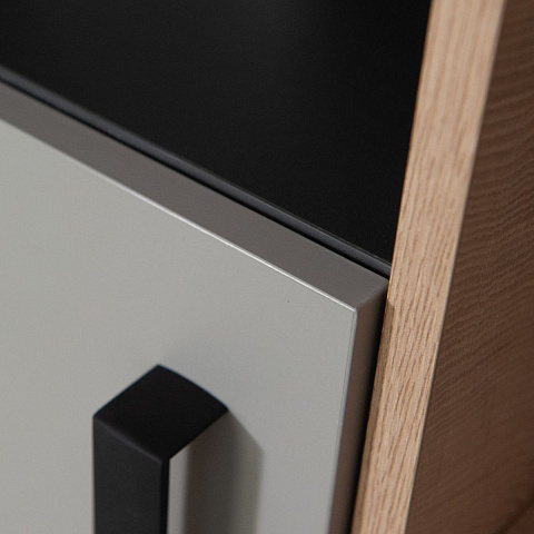 Шкаф «Квадро», Антрацит/Шиншилла/Белый. Фото 11