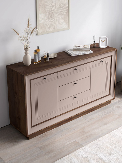 Комод «Прато» 154, таксония шоколад/кофе с молоком. Фото 5