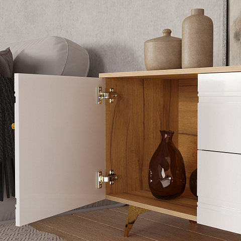 Тумба Вега Сапфир ТВ 1500, белый глянец. Фото 6